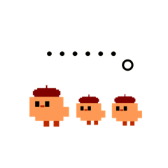 [LINEスタンプ] 【第五弾】ドット絵ひよこ、時々脳みそ