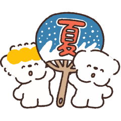 [LINEスタンプ] もちこともちお【夏】