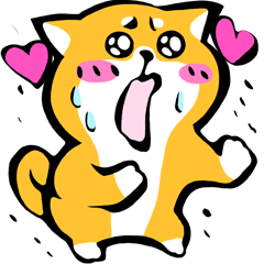 [LINEスタンプ] ふでしば【好き、ハート、推し】柴犬