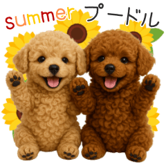 [LINEスタンプ] 毎日使える！夏のプードル