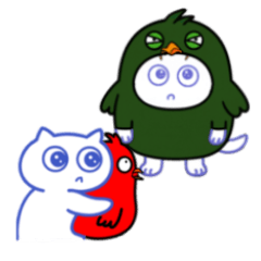 [LINEスタンプ] トリにゃんころ