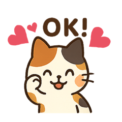 [LINEスタンプ] ♡三毛猫ちゃんスタンプ♡