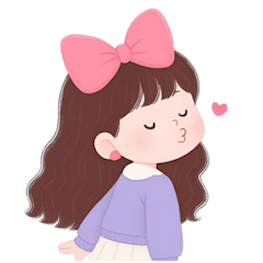 [LINEスタンプ] かわいい服を着た長い髪の女の子（NT）