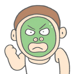 [LINEスタンプ] マスクをしたバカ男 （NT）
