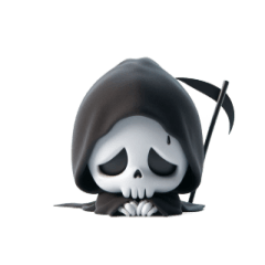 [LINEスタンプ] 死神ログイン中注意