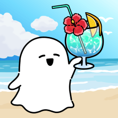 [LINEスタンプ] 怖がりオバケ