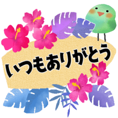 [LINEスタンプ] 「よろしく」スタンプ＊ハワイアンテイスト
