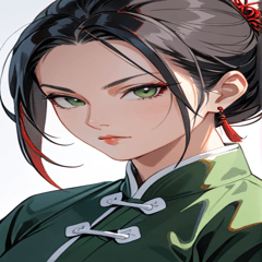 [LINEスタンプ] 黒髪真顔カンフー美女0