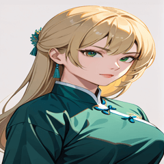 [LINEスタンプ] 金髪真顔カンフー美女0