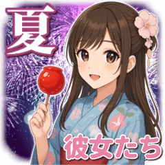 [LINEスタンプ] 夏のキミがすき♡彼女のひとこと