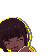 [LINEスタンプ] 顔芸ガールの日常2