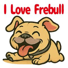 [LINEスタンプ] I LOVE FREBULL