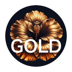 [LINEスタンプ] ハイビスカス(GOLD)