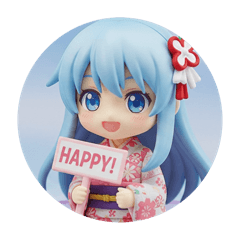 [LINEスタンプ] プラカード水色精霊みなみちゃん