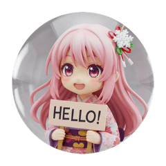 [LINEスタンプ] プラカード精霊みなみちゃん(ピンク)