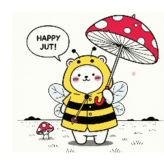 [LINEスタンプ] きのことシロクマの挨拶スタンプ