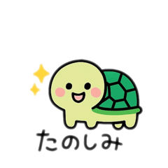[LINEスタンプ] 可愛い亀日本語