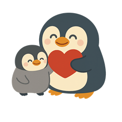 [LINEスタンプ] かわいいペンギンのひとこと便り