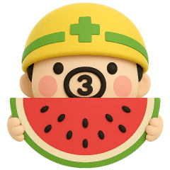 [LINEスタンプ] ぷっくり3D！夏のおやじ君