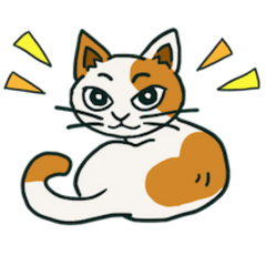 [LINEスタンプ] ゆるいミケ猫スタンプ