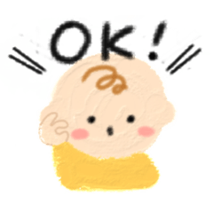 [LINEスタンプ] 小さなぽぽちゃん（English編）
