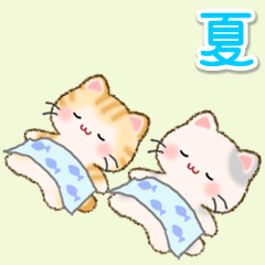 [LINEスタンプ] 夏のちびころにゃん