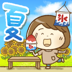 [LINEスタンプ] 暑い夏もがんばるママさん(再販)