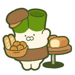 [LINEスタンプ] はたらくネギうさぎ