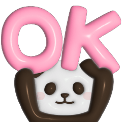 [LINEスタンプ] ぷっくりパンダンミニ