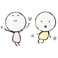 [LINEスタンプ] W. はなちゃん Part.87 表情で伝える気持ち