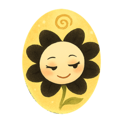 [LINEスタンプ] 花ぽよぽよちゃん・ブラックブロッサム①