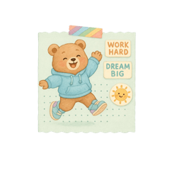 [LINEスタンプ] くま手帳ステッカー – ゆるかわ日常セット