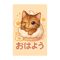 [LINEスタンプ] 猫とさばとホイップ