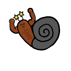 [LINEスタンプ] むきむきかたつむり