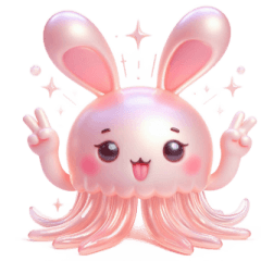 [LINEスタンプ] クラゲうさぎはムダ話が大好き