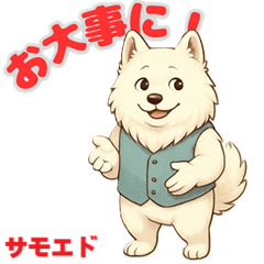 [LINEスタンプ] サモエドの喜怒哀楽スタンプ