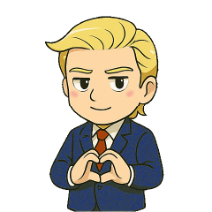 [LINEスタンプ] ツンデレ？？金髪スーツくん