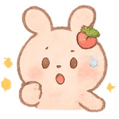 [LINEスタンプ] ストロベリーバニーYuki イチゴで大暴走
