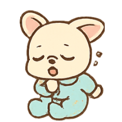 [LINEスタンプ] パジャマフレブル 夢見犬
