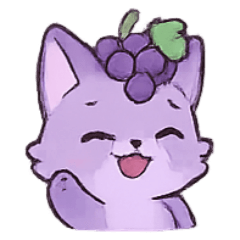 [LINEスタンプ] グレープフォックスFufu 甘酸っぱいバイブ