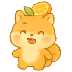 [LINEスタンプ] オレンジリスSora さわやかぐるぐる