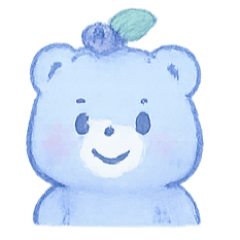 [LINEスタンプ] ブルーベリーベアKumo ひんやり甘いムード