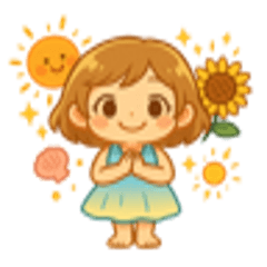 [LINEスタンプ] 「ひまわり日和のメッセージ」