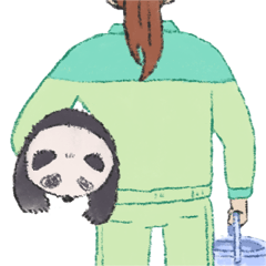 [LINEスタンプ] パンダさんと飼育員さん