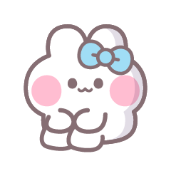 [LINEスタンプ] 楽しいうしゃぎ！！ 水色