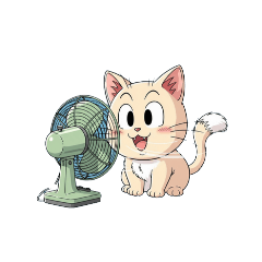 [LINEスタンプ] 【扇風機と風鈴と猫】