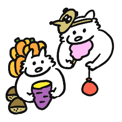 [LINEスタンプ] オオカミさんの夏と秋のスタンプ