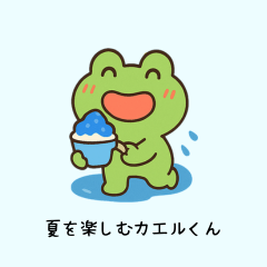 [LINEスタンプ] 夏を楽しむカエルくん