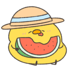 [LINEスタンプ] へんてこなヒヨコの暑すぎる夏