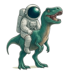 [LINEスタンプ] [アレンジ用]恐竜と宇宙飛行士